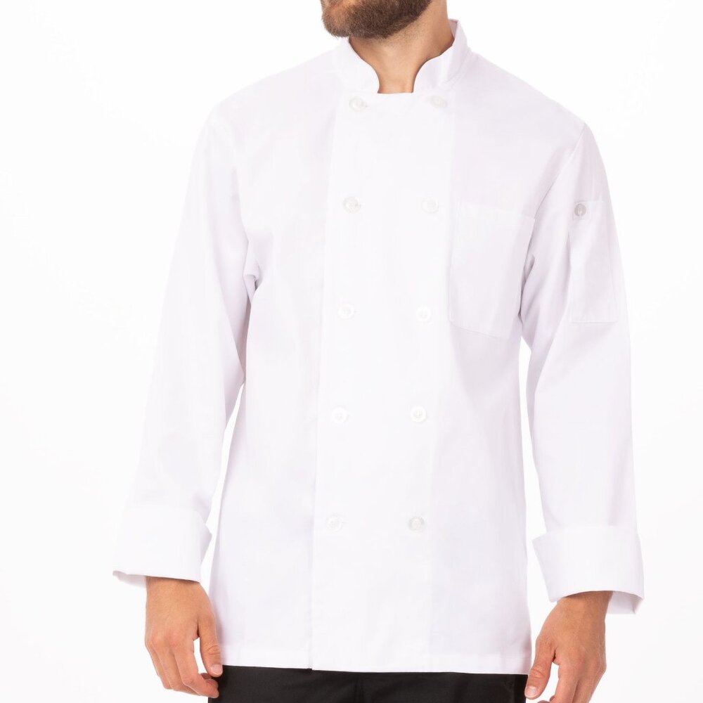 NWT - Chefs Work Le Mans Chef Coat - White - Large